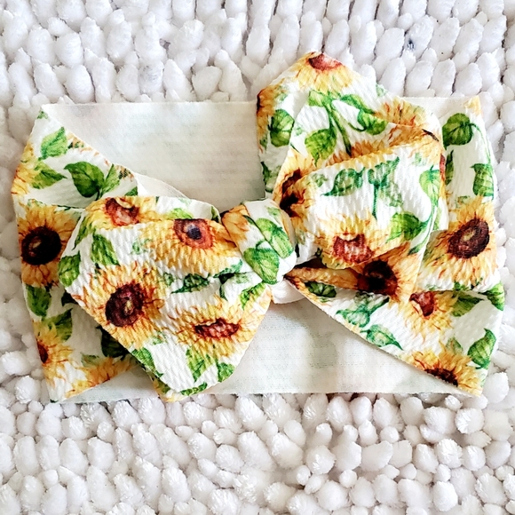 Sunflower Bow Head Band - Picture 2 of 2